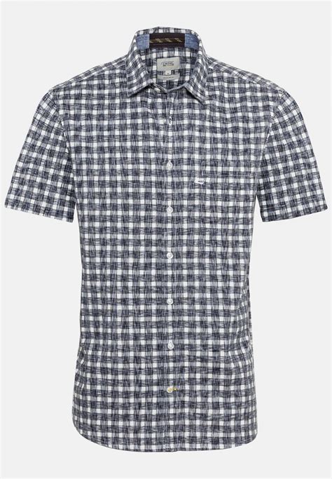 Checked Short Sleeve Shirt In Pure Cotton Size S Colour Blue White