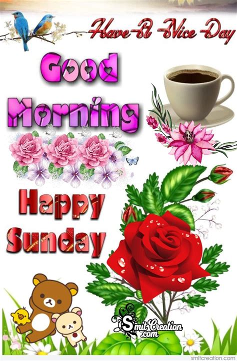 Good Morning Happy Sunday Card