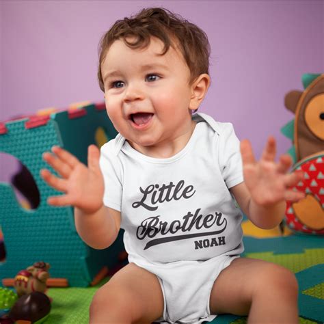 Little Brother Onesie Baby Boy Onesies Personalized Baby Etsy