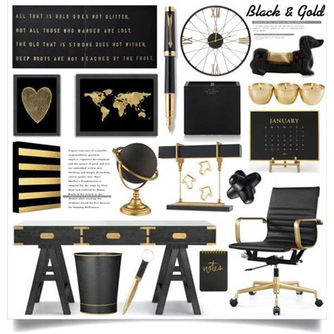 Image Result For Black Gold And White Office Gold Office Decor Work