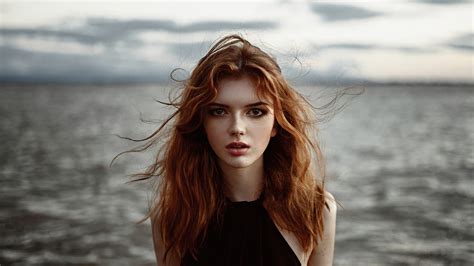 Redhead Model Wavy Hair Looking Directly Wallpaper Hd Girls Wallpapers K Wallpapers Images