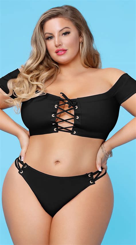 Womens Plus Size Alejandra Off Shoulder Bikini Top Ebay