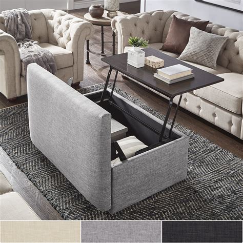 Folding storage ottoman cube with plush velvet fabric cover padded lid ideal extra seat foot stool storage foot stool foldable storage. Shop Landen Lift Top Upholstered Storage Ottoman Coffee ...