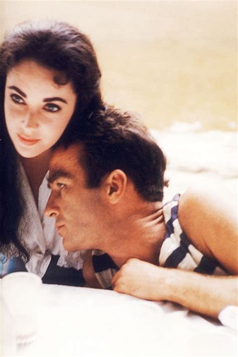 Elizabeth Taylor And Montgomery Clift On The Set Of Raintree County Photographed By Bob