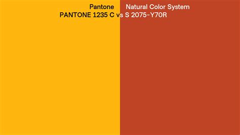 Pantone 1235 C Vs Natural Color System S 2075 Y70r Side By Side Comparison