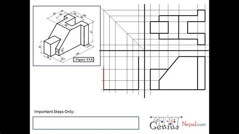 Engineering Drawing Tutorialsorthographic Drawing 1 With Front View