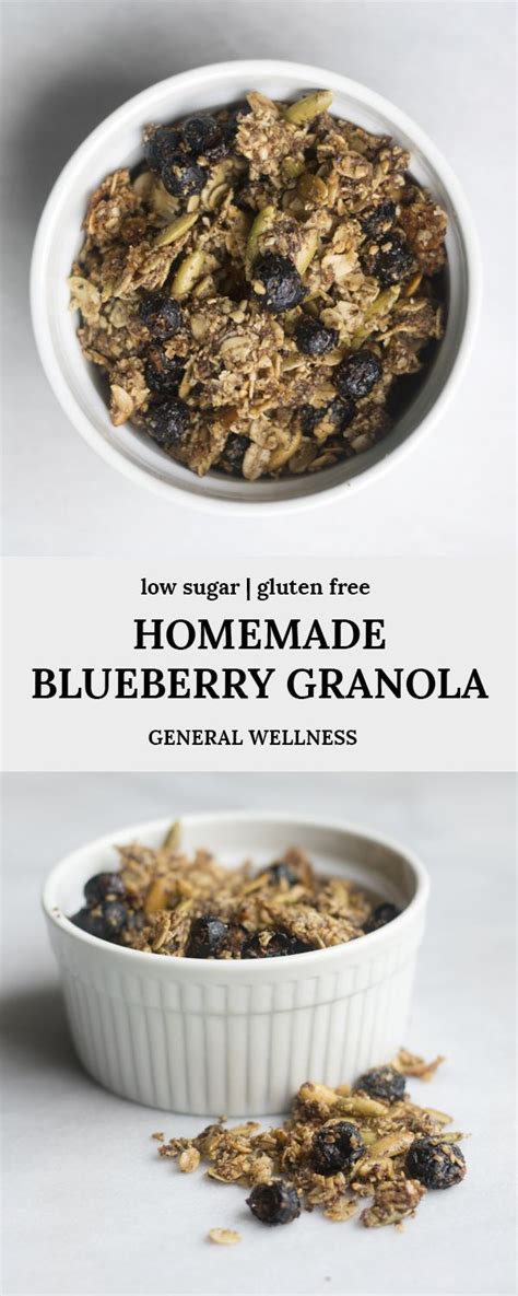 Healthier dessert recipes for the whole family. Blueberry Granola | Food recipes, Low sugar desserts, High fiber foods