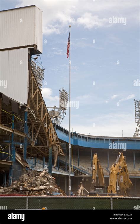 Detroit Michigan Demolition Of Tiger Stadium Begins Eight Years After