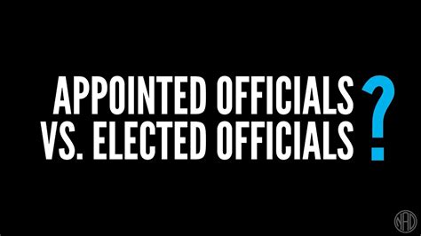 Electiontips2020 Appointed Officials Vs Elected Officials Youtube
