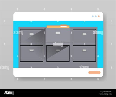 Electronic File Archives Digital Cabinet In Web Browser Window