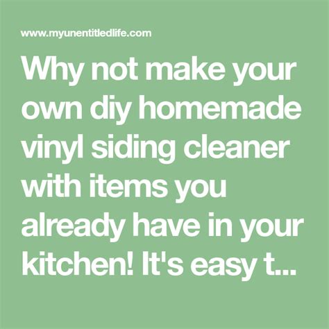 Diy Vinyl Siding Cleaner Recipe Cleaning Vinyl Siding Vinyl Siding