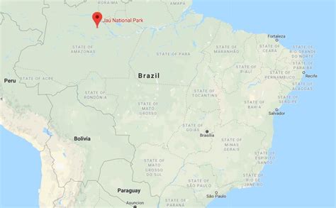 Where Is Jau National Park On Map Of Brazil