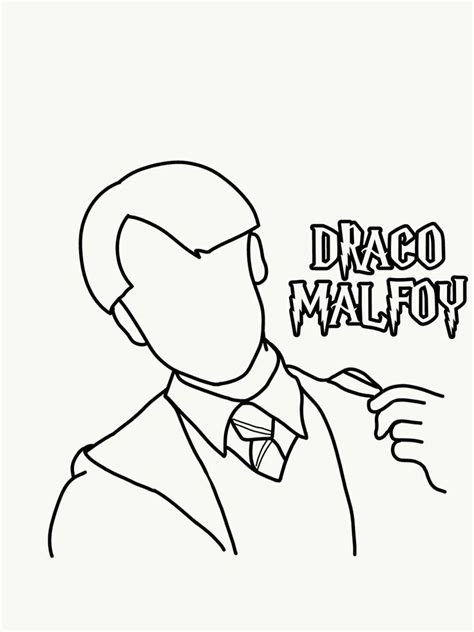 Draco Malfoy Coloring Page Dibujos Sencillos Lienzo De Harry