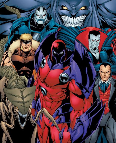 X Men Villains The Brood Sabretooth Apocalypse Shadow