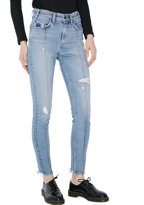 Levi's 721 skinny jeans high rise stretch in indigo motif red tab. Levis 721 Vintage High Rise Skinny Jeans | Dolls Kill