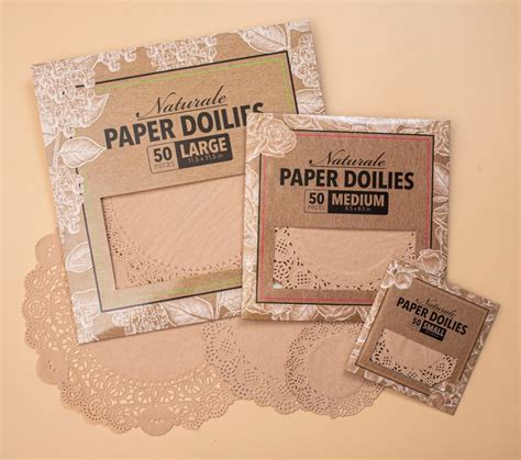 Naturale Paper Doilies Small Size 50 Pieces 1 Pack