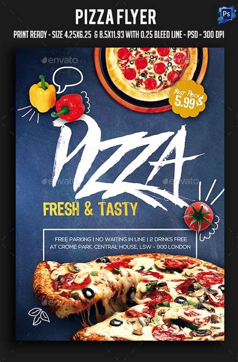 32 Amazing Pizza Flyer Templates 2020 Templatefor