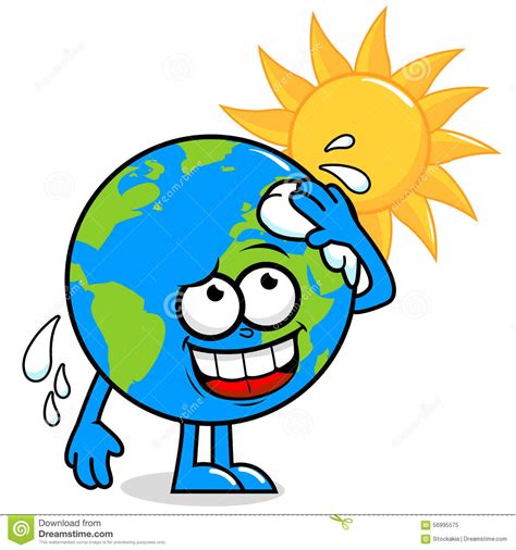 Planet Earth Getting Hot Stock Vector Illustration Of
