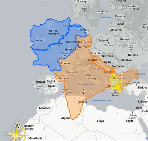 Size Comparison Between Europe And South Asia Maps On The Web