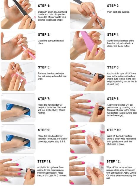 Uv Gel Nails Step By Guide New Items Manicure World Diy Acrylic Nails