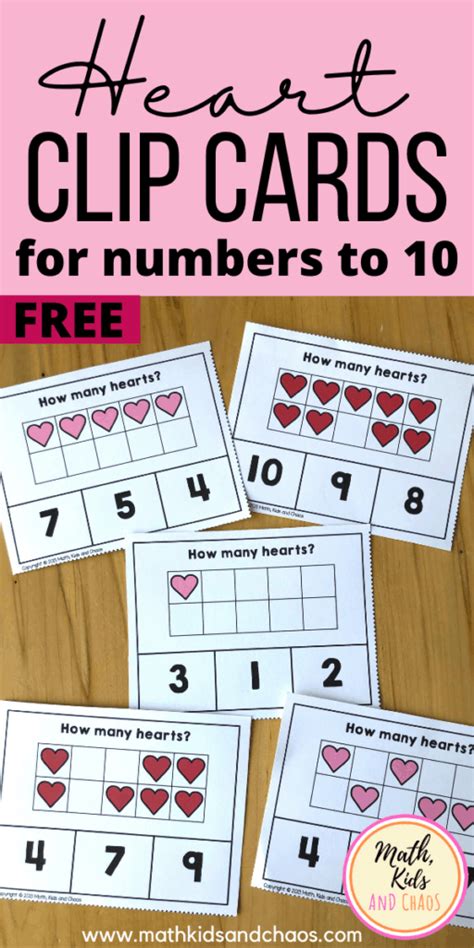 Help Your Child Build Number Sense With This Free Set Of 20 Heart