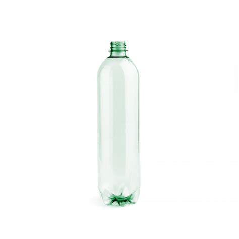 Nueva Botella Plástica Vacía Verde No Utilizada Sin El Casquillo En El