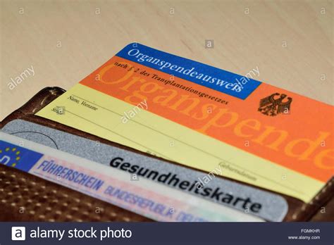 Organ Donor Card High Resolution Stock Photography And Images Alamy
