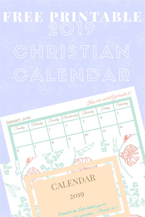 Free Printable Christian Calendar
