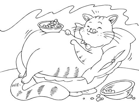 Fat Cat Coloring Pages Coloring Home
