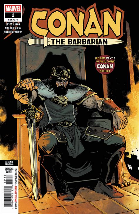 conan the barbarian 1 second printing variant cover by mahmud asrar comic art community