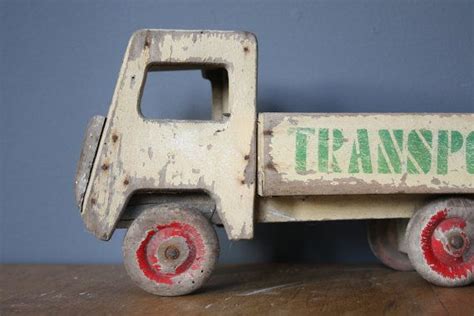 1950s Vintage Wooden Toy Truck Wooden Toy Trucks Toys Antique Toys