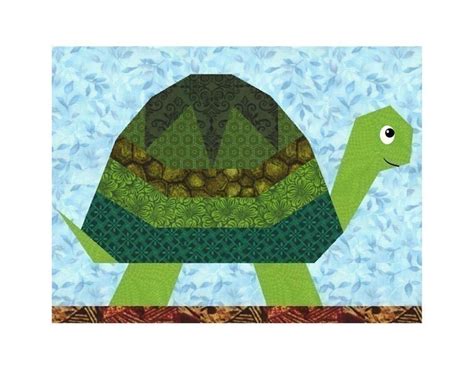 Turtle Paper Piecing Quilt Block Pattern By Piecebynumberquilts