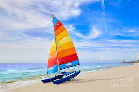 Florida Fort Myers Beach Catamaran Photograph By Lunamarina