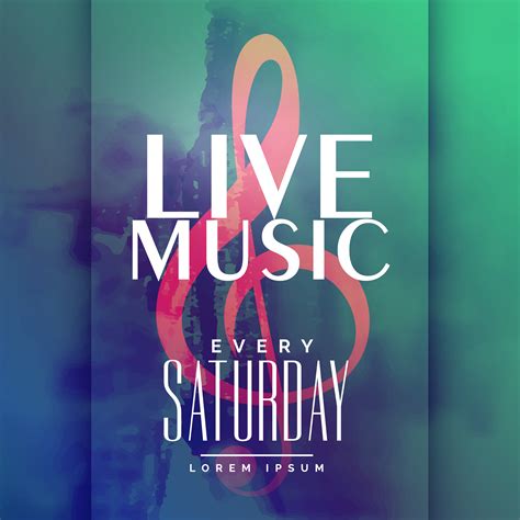 live music event poster design template - Download Free Vector Art ...