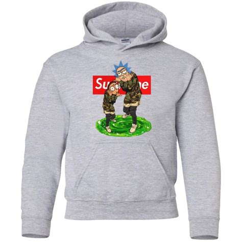 In a real supreme hoodie, you can clearly see the stitching across the top of the washing instructions tag. Supreme Bape Rick and Morty Youth Kids Pullover Hoodie ...