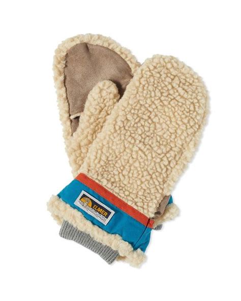 Elmer Gloves Wool Pile Flip Mitten In Natural Lyst