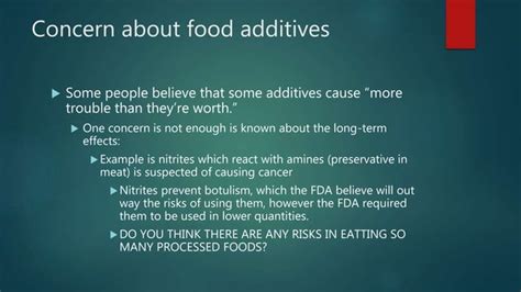 Food Additives And Preservatives
