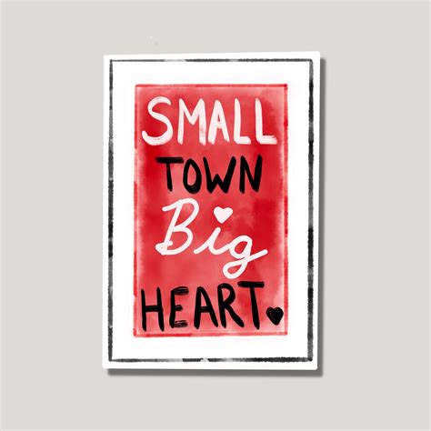 Small Town Big Heart Sticker Small Town Sticker Big Heart Etsy