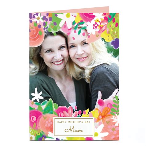 Buy Photo Mothers Day Card Floral Edges Mum For Gbp 179 Card Factory Uk