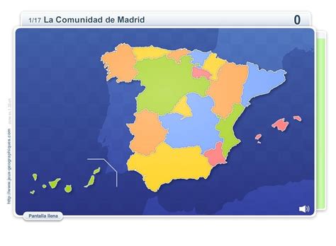 Mapa Interactivo De España Comunidades De España Juegos Geográficos