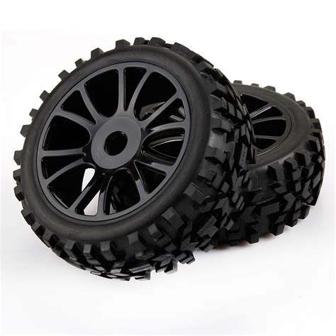 4pcs 18 Rc Car Wheels Tires Off Road Car Buggy For Hsp Hpi Black Ebay