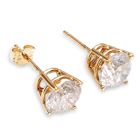 1 Ctw 14k Solid Gold Stud Earrings 10 Carat Natural Diamond Ebay