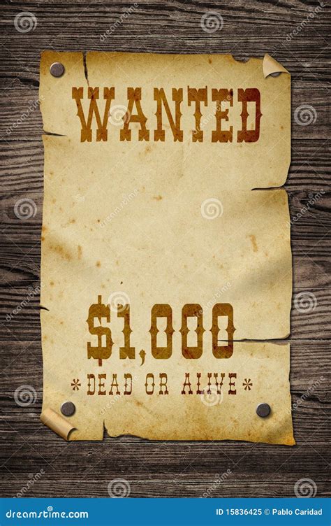 Old Wanted Sign Stock Image Image Of Aged Wallpaper 15836425