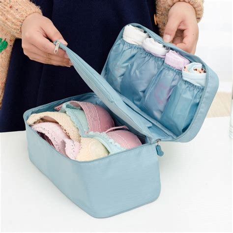 Zipper Nylon Women S Bra Travel Organizer Bags Pantie Drawer Organizer Underwear Accessories