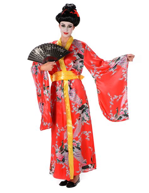 Adult Geisha Costume Womens Japanese Inspired Kimono Costume X Small Clothing Shoes Jewelry