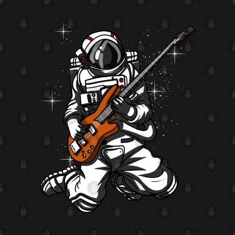 Astronaut Playing Guitar In Space Galaxy Universe Astronaut Guitarist