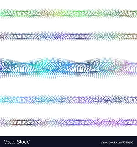 Color Page Text Divider Line Set Royalty Free Vector Image
