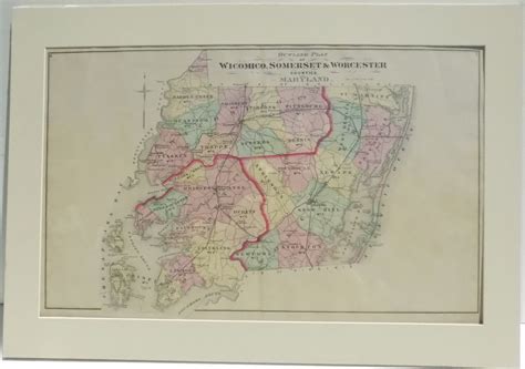 Wicomico Somerset And Worcester Counties Maryland 1877 Original