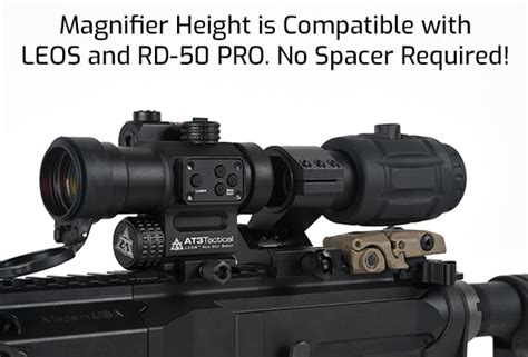 At3 Rrdm 3x Red Dot Magnifier W Flip To Side Mount
