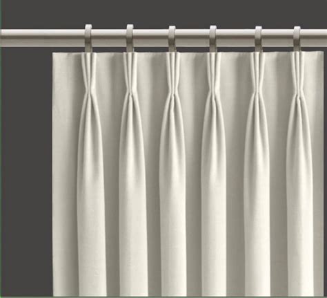White Pinch Pleat Curtains Cotton Lined Set Of 2 Fan Pleat Etsy